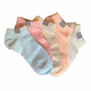 5 Pairs Pastel Ankle Socks Size Small